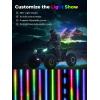 imageKEMIMOTO 2pc 4ft Bluetooth LED Whip Lights for UTV Turning Signal Function Compatible with Polaris RZR CanAm Maverick X3 App ampamp RF Remote Control LED Light Whip for SXS ATV Buggy Boat Offroad5 ft