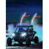 imageKEMIMOTO 2pc 4ft Bluetooth LED Whip Lights for UTV Turning Signal Function Compatible with Polaris RZR CanAm Maverick X3 App ampamp RF Remote Control LED Light Whip for SXS ATV Buggy Boat Offroad5 ft