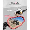imageKEMIMOTO Billet Aluminum UTV Side View Mirrors Fits175quot2quot Roll Bar with Windshield Compatible with Polaris RZR Turbo XP1000 Can Am Talon Kawasaki Durable Break Away Replaceable Side MirrorsRed