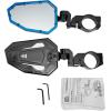 imageKEMIMOTO Billet Aluminum UTV Side View Mirrors Fits175quot2quot Roll Bar with Windshield Compatible with Polaris RZR Turbo XP1000 Can Am Talon Kawasaki Durable Break Away Replaceable Side MirrorsBlue