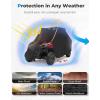 imageKEMIMOTO UTV Cover 2 Seater AllWeather Protection Compatible with Polaris Ranger XP 1000 MulePioneerWolverineCFMOTO UForce Ranger Cover 23 Seater PU Oxford Cloth Windproof Medium SizeMedium