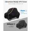 imageKEMIMOTO UTV Cover 2 Seater AllWeather Protection Compatible with Polaris Ranger XP 1000 MulePioneerWolverineCFMOTO UForce Ranger Cover 23 Seater PU Oxford Cloth Windproof Medium SizeMedium