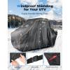 imageKEMIMOTO UTV Cover 2 Seater AllWeather Protection Compatible with Polaris Ranger XP 1000 MulePioneerWolverineCFMOTO UForce Ranger Cover 23 Seater PU Oxford Cloth Windproof Medium SizeSmall