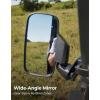 imageKEMIMOTO UTV Side Mirrors Compatible with Polaris Ranger CanAm Defender Maverick Trail CFMOTO UFORCE  ProFit Mirrors with Profiled Tube  Adjustable  Seat Belt Bypass Included