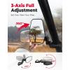 imageKEMIMOTO UTV Side Mirrors UTV Mirrors for 1652 inch Roll bar Compatible with Polaris RZR CanAm Maverick X3 Pioneer Talon Teryx Gator CFMOTO MultiAdjustment Convex Mirrors