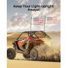 imageKEMIMOTO UTV Whip Mount Flag Whip Light Mount 2PCS Heavy Duty Adjustable for 1752 inch Roll Bar Cage Compatible with RZR 900 1000 XP Pro Turbo Maverick Commander