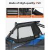 imageKEMIMOTO Upgraded Soft Upper Doors Compatible with Kawasaki Teryx KRX 1000 2026 2025 2024 2023 2022 2021 2020 Clear Door Cab UTV Enclosure Kit KRX Side Windows Replace 999941298 Accessories
