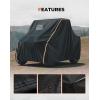 imageKemimoto UTV Cover AllWeather Protection UTV Cover Two Seater Compatible with Can Am Defender Polaris Ranger General Commander Rhino Pioneer Kawasaki Mule Teryx 23 Seaters 130quot x 73quot x 58quotSmall