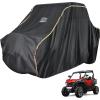 imageKEMIMOTO UTV Cover 2 Seater AllWeather Protection Compatible with Polaris Ranger XP 1000 MulePioneerWolverineCFMOTO UForce Ranger Cover 23 Seater PU Oxford Cloth Windproof Medium SizeSmall
