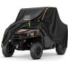 imageKemimoto UTV Cover AllWeather Protection UTV Cover Two Seater Compatible with Can Am Defender Polaris Ranger General Commander Rhino Pioneer Kawasaki Mule Teryx 23 Seaters 130quot x 73quot x 58quotMedium