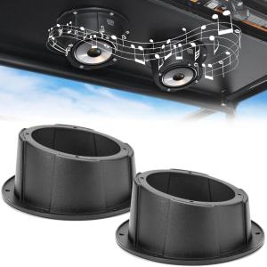 imageKEMIMOTO 2PCS Angled Speaker Enclosures Boxes Pods Universal for 65quot Speakers Compatible with UTVs RVs Cars Boats Trunks Trailers for 956 Inch Surface Mount WhiteBlack