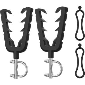 imageKEMIMOTO ATV Tool Holder Rack Hunting Tool Holder Rack Mount with Rubber Straps Compatible with ATV Mobility Scooter Hunting Bike