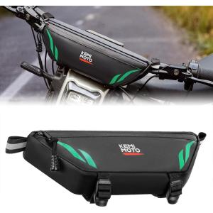 imageKEMIMOTO Motorcycle Handlebar Bag Universal Waterproof Front Storage Bag Bicycle Handlebar Bag Compatible with SurRon Light Bee X and S X160 X260 Talaria Sting Segway Electric Dirt BikeGreen