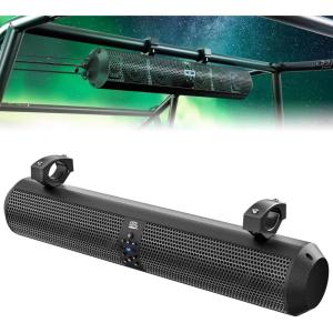 imageKEMIMOTO UTV Sound Bar 28 Inch ATV Soundbar 4X Subwoofers 2X Tweeters Bluetooth Golf Cart Sound Bar Compatible with Polaris RZR CanAm Defender X3 CFMOTO ZFORCE for 156quot 225quot Roll CageRoll Bar