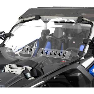 imageKEMIMOTO X3 Windshield 2IN1 Sliding Vented Window Compatible with Can Am Maverick X3 and MAX Hard Coated PC Full Windscreen Airfolw Dustproof Rainproof Fit Roof