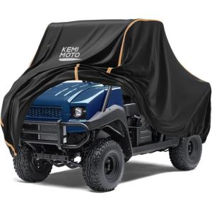 imageKemimoto UTV Cover AllWeather Protection UTV Cover Two Seater Compatible with Can Am Defender Polaris Ranger General Commander Rhino Pioneer Kawasaki Mule Teryx 23 Seaters 130quot x 73quot x 58quotLarge