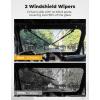 imageKEMIMOTO 2024 XP 1000 Glass Windshield with 2 Manual Wipers Scratch Resistant Compatible with Polaris RZR XP 1000RZR XP S 10004 20242026 Vent Front Full Windshield High Sheerness Heavy DutyRubber Seal Glass