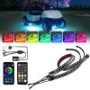 imageKEMIMOTO 4PCS Golf Cart Underglow LED Strip Lights Kit 12V Compatible with EZGO Drive2 ICON and Kandi IP67 Waterproof RF and APP Control 300 ARGB Modes with MusicSync