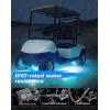 imageKEMIMOTO 4PCS Golf Cart Underglow LED Strip Lights Kit 12V Compatible with EZGO Drive2 ICON and Kandi IP67 Waterproof RF and APP Control 300 ARGB Modes with MusicSync