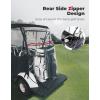 imageKEMIMOTO 600D Golf Cart Enclosure 2 Passenger Up to 54 Fadesafe Golf Cart Rain Cover Waterproof RollUp Dual Zipper Door Design Compatible with Club Car PrecedentTempoOnward EZGO Black