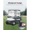 imageKEMIMOTO 600D Golf Cart Enclosure 2 Passenger Up to 54 Fadesafe Golf Cart Rain Cover Waterproof RollUp Dual Zipper Door Design Compatible with Club Car PrecedentTempoOnward EZGO Black