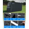imageKEMIMOTO 600D Waterproof Golf Cart Cover Universal Heavy Duty Large 6Seater Golf Cart Rain Cover with Storage Bag Compatible with EZGO Club Car 642 Passenger BlackBlack