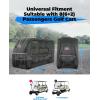 imageKEMIMOTO 600D Waterproof Golf Cart Cover Universal Heavy Duty Large 6Seater Golf Cart Rain Cover with Storage Bag Compatible with EZGO Club Car 642 Passenger BlackBlack