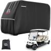 imageKEMIMOTO 600D Waterproof Golf Cart Cover Universal Heavy Duty Large 6Seater Golf Cart Rain Cover with Storage Bag Compatible with EZGO Club Car 642 Passenger BlackBlack