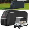 imageKEMIMOTO 600D Waterproof Golf Cart Cover Universal Heavy Duty Large 6Seater Golf Cart Rain Cover with Storage Bag Compatible with EZGO Club Car 642 Passenger BlackBlack