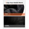 imageKEMIMOTO ATV Handlebar Gloves Universal Snowmobile Muffs with Thick Inner Fleece Compatible with Polaris Skidoo Arctic Cat Winter Handlebar Gauntlets for Scooter MotorcycleBlack