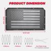 imageKEMIMOTO Back Dust Screen Transparent View from Inside Compatible with Pioneer 1000 700 10005 10006 7004 500 520 Soft Rear Window Net Sun Windshield Mesh with Old Glory Flag Print Accessories