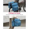 imageKEMIMOTO Bike Bag Panniers with Rain Cover 34L Waterproof Bicycle Saddle Bag for Rear Rack Mountain Biking Bags Storage Ebike Accessories for Commuter Grocery Shopping Travel Carrier BlackBlue Upgraded 34L