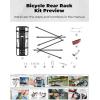 imageKEMIMOTO Bike Cargo Rack Rear Bike Rack 24275 in Adjustable Length Maximum Load 220lbs Red Rear Reflective Light ThreeBracket Design Aluminum Alloy