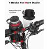 imageKEMIMOTO Bike Cup Holder Bike Water Bottle Holder Bicycle Handlebar Drink Holder with Mesh Pockets Phone Bag Universal Compatible with Road Bike MTB EBike Cruiser Scooter Wheelchairblack