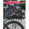 imageKEMIMOTO Bike Rear Rack Bag Bicycle Trunk Bag Expandable 1020L Capacity Water Resistant Multifunctional Bicycle Pannier with Rain Cover Bike Saddle Bag for Rear Rack Shopping Commuter Cycling TripUpgrade Eva Hard Shell