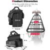 imageKEMIMOTO Bike Rear Rack Bag Bicycle Trunk Bag Expandable 1020L Capacity Water Resistant Multifunctional Bicycle Pannier with Rain Cover Bike Saddle Bag for Rear Rack Shopping Commuter Cycling TripCarbon Leather Pvc With Rain Cover