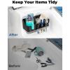 imageKEMIMOTO Boat Cup Holder Caddy Organizer Installed With ScrewsSuction Cups on Any Flat Surface Storage Organizer Cockpit Storage Box Marine Cup Holder for Bass Kayak Jon Pontoon Boat Accessoriesblack