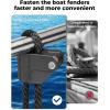 imageKEMIMOTO Boat Fender ClipsQuick Release Adjustable Boat Rail Cleats Fender Clips for Boat Bumpers Boat Bumper Holder Hanger Adjuster for Pontoon Boat Bass Boat Jon BoatBlack