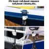imageKEMIMOTO Boat Fender ClipsQuick Release Adjustable Boat Rail Cleats Fender Clips for Boat Bumpers Boat Bumper Holder Hanger Adjuster for Pontoon Boat Bass Boat Jon BoatWhite