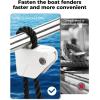 imageKEMIMOTO Boat Fender ClipsQuick Release Adjustable Boat Rail Cleats Fender Clips for Boat Bumpers Boat Bumper Holder Hanger Adjuster for Pontoon Boat Bass Boat Jon BoatWhite