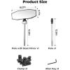 imageKEMIMOTO Boat Rear View Mirror with Telescoping Pole 105 x 4 360 Adjustable Marine Mirror for Pontoon Ski Boats Water Skiing