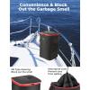 imageKEMIMOTO Boat Trash Can Portable Reusable Boating Garbage Can with Lid Outdoor Collapsible Storage Bags Accessories for Boating Camping RV Pontoon Kayak