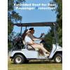 imageKEMIMOTO Canvas Golf Cart Sun Top Compatible with EZGO TXT 19942013 85quot Extended Golf Cart Roof Mounting Tools Included Black