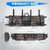 imageKEMIMOTO Double UTV Tool Bag Rack Hunting Tool Holder Rack Soft Carrier Case Rear Roll Cage Bow Storage Bag Compatible with Polaris Ranger Mule Uforce Most General UTVs Camocamouflage