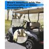 imageKEMIMOTO Foldable Golf Cart Windshield Compatible with Club Car DS 2000 AntiUV and ImpactResistant Acrylic ClearClear