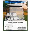 imageKEMIMOTO Foldable Golf Cart Windshield Compatible with Club Car DS 2000 AntiUV and ImpactResistant Acrylic ClearClear