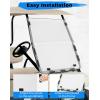 imageKEMIMOTO Foldable Golf Cart Windshield Compatible with Club Car DS 2000 AntiUV and ImpactResistant Acrylic ClearClear