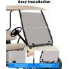 imageKEMIMOTO Foldable Golf Cart Windshield Compatible with Club Car DS 2000 AntiUV and ImpactResistant Acrylic ClearTinted