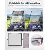 imageKEMIMOTO Foldable Golf Cart Windshield Compatible with Club Car DS Tempo Precedent  Portable Lightweight RollUp Design with Extra Tinted Half Windshield Included