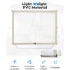 imageKEMIMOTO Foldable Golf Cart Windshield Compatible with EZGO RXV Portable Lightweight PVC Replacement Front Windshield BlackBeige